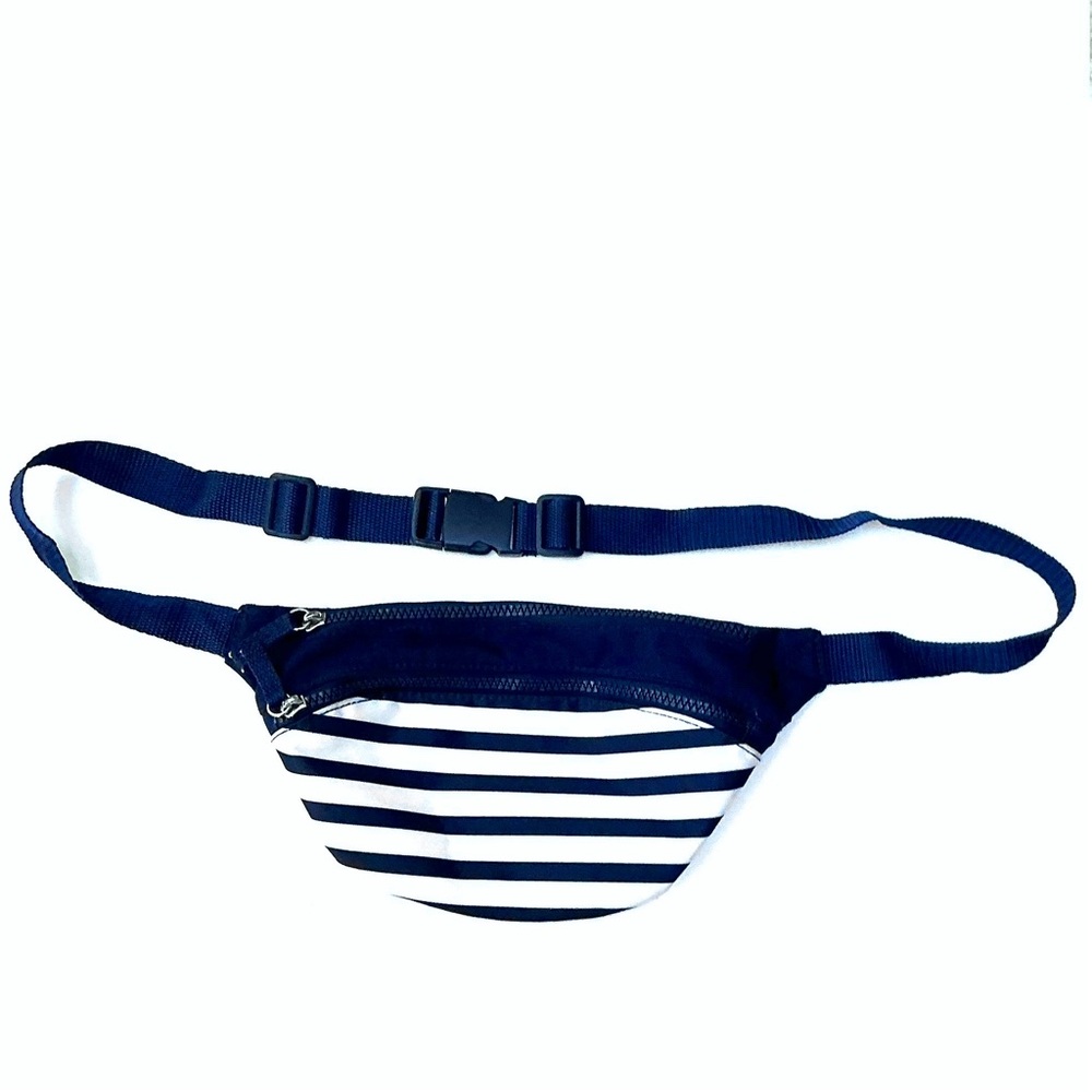 Navy and White Striped Belt Bag Cross-Body bag